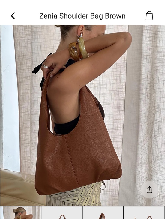 Princess Polly Handbags - Princess Polly Brown Pebbled Shoulder Bag
